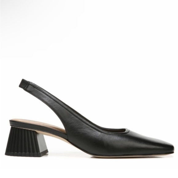 Sam Edelman Toren Black Squaretoe Slingback Block Heel - Picture 2 of 4